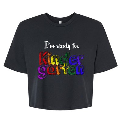 I'm Ready For Kindergarten Bella+Canvas Jersey Crop Tee