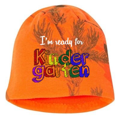 I'm Ready For Kindergarten Kati - Camo Knit Beanie