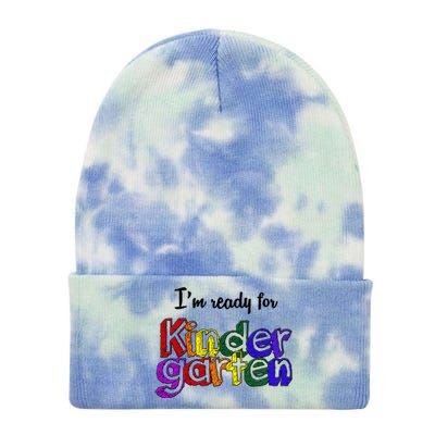 I'm Ready For Kindergarten Tie Dye 12in Knit Beanie