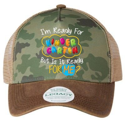 I'm Ready Kids First Day Of Kindergarten Legacy Tie Dye Trucker Hat