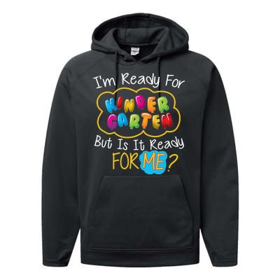 I'm Ready Kids First Day Of Kindergarten Performance Fleece Hoodie