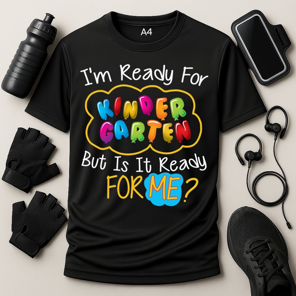 I'm Ready Kids First Day Of Kindergarten Cooling Performance Crew T-Shirt