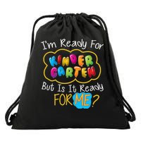 I'm Ready Kids First Day Of Kindergarten Drawstring Bag