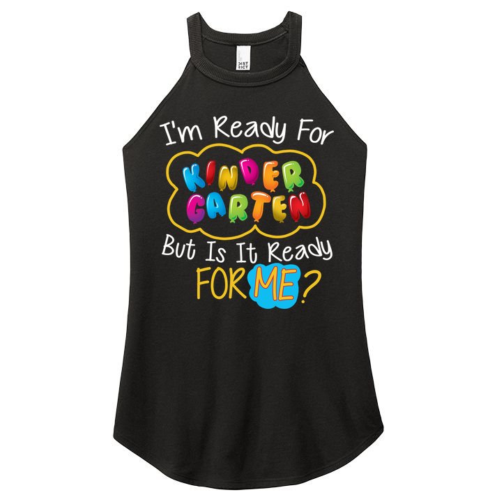 I'm Ready Kids First Day Of Kindergarten Women's Perfect Tri Rocker Tank