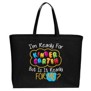 I'm Ready Kids First Day Of Kindergarten Cotton Canvas Jumbo Tote