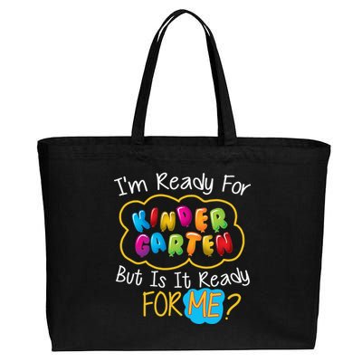 I'm Ready Kids First Day Of Kindergarten Cotton Canvas Jumbo Tote