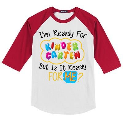 I'm Ready Kids First Day Of Kindergarten Kids Colorblock Raglan Jersey