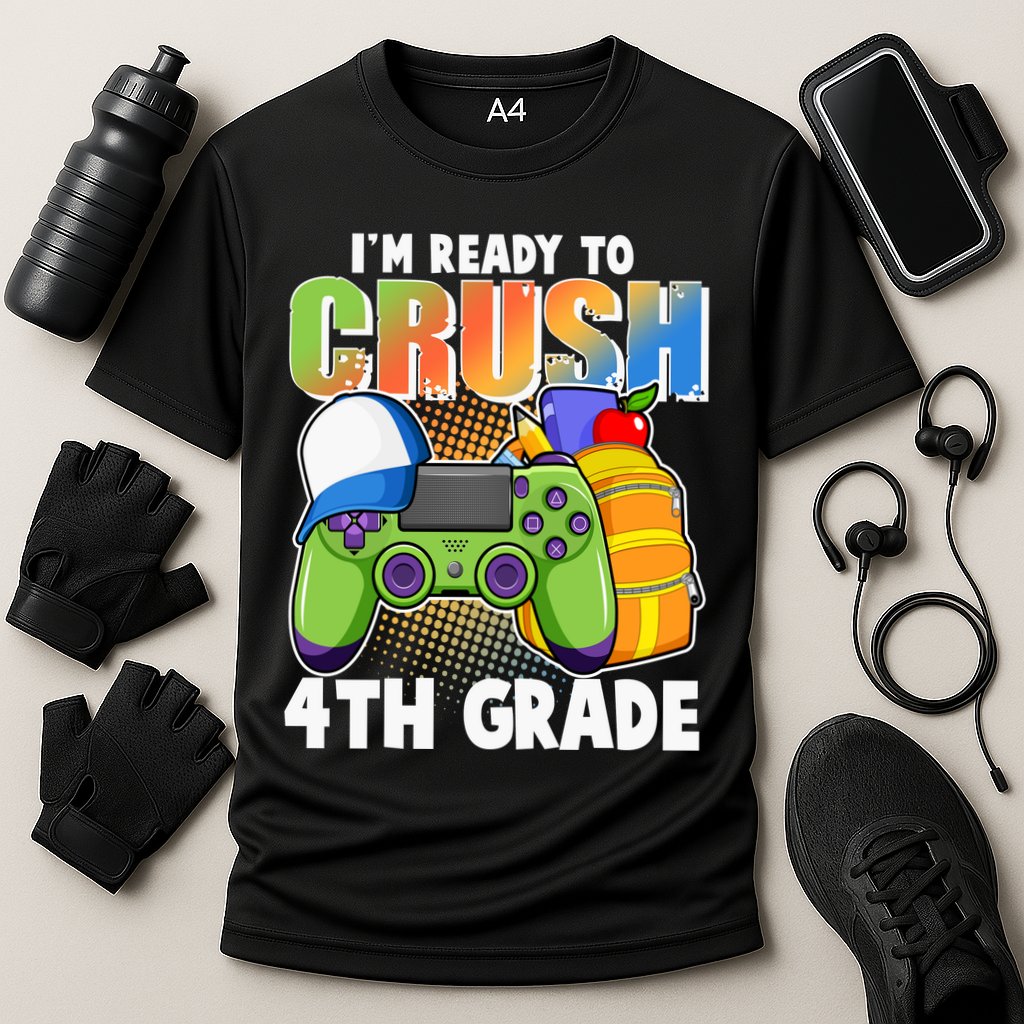 I'm Ready To Crush 4th Grade Video Gamer Cooling Performance Crew T-Shirt