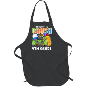 I'm Ready To Crush 4th Grade Video Gamer Full-Length Apron With Pockets