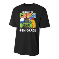 I'm Ready To Crush 4th Grade Video Gamer Youth Performance Sprint T-Shirt