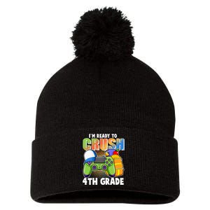 I'm Ready To Crush 4th Grade Video Gamer Pom Pom 12in Knit Beanie