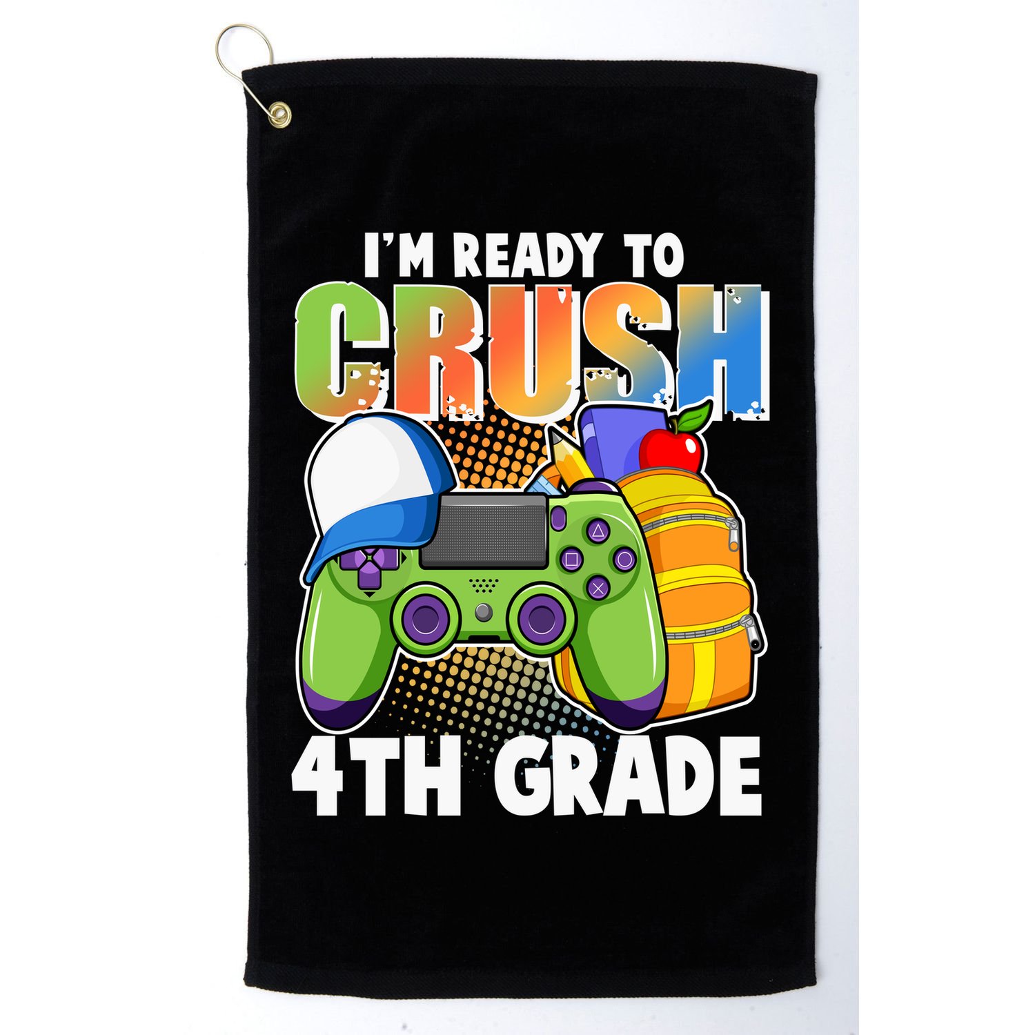 I'm Ready To Crush 4th Grade Video Gamer Golf Towel