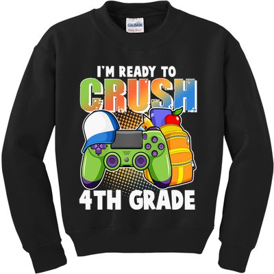 I'm Ready To Crush 4th Grade Video Gamer Kids Sweatshirt