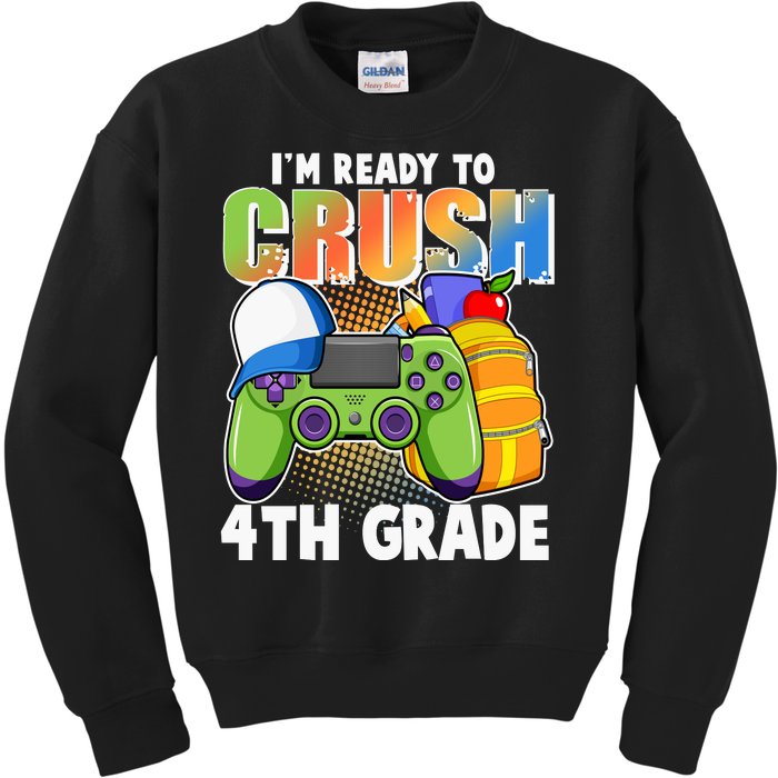 I'm Ready To Crush 4th Grade Video Gamer Kids Sweatshirt