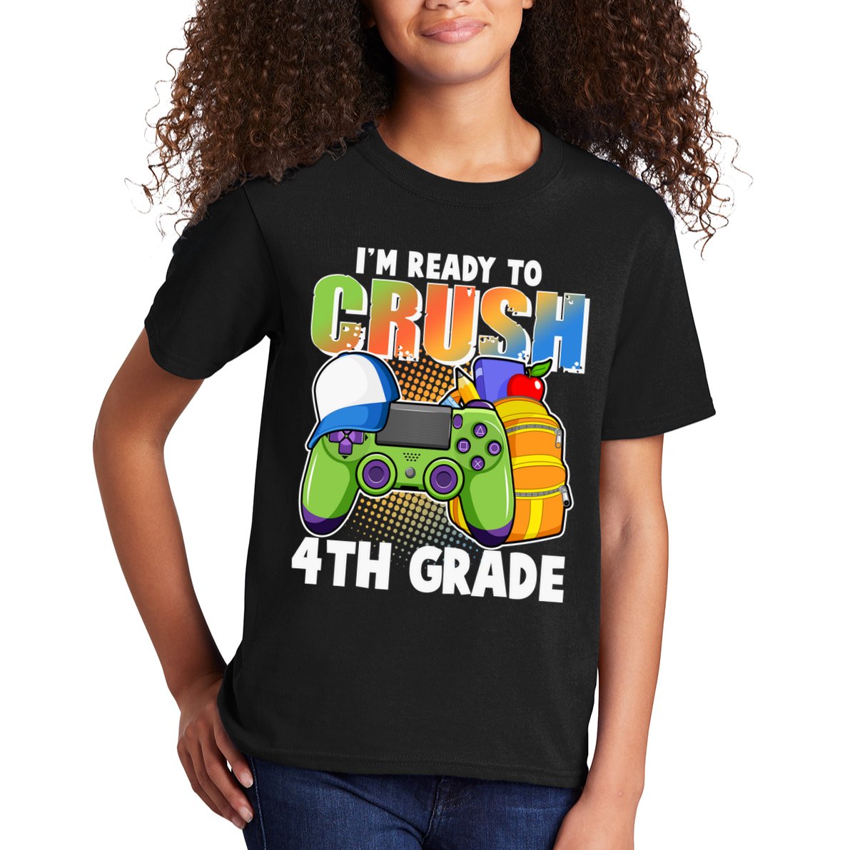I'm Ready To Crush 4th Grade Video Gamer Kids T-Shirt