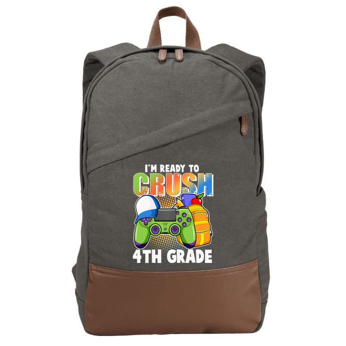 I'm Ready To Crush 4th Grade Video Gamer Cotton Canvas Backpack