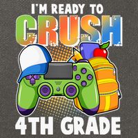 I'm Ready To Crush 4th Grade Video Gamer Cotton Canvas Backpack