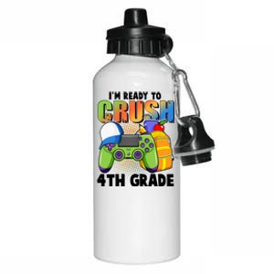 I'm Ready To Crush 4th Grade Video Gamer Aluminum Water Bottle