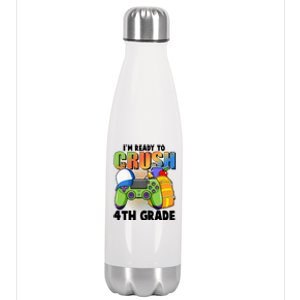 I'm Ready To Crush 4th Grade Video Gamer Stainless Steel Insulated Water Bottle