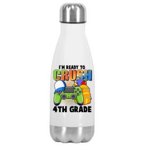 I'm Ready To Crush 4th Grade Video Gamer Stainless Steel Insulated Water Bottle