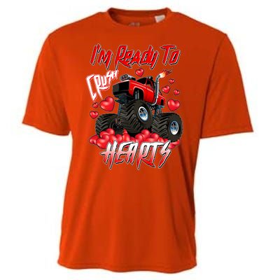 I'm Ready To Crush Hearts Monster Truck Valentine's Day Cooling Performance Crew T-Shirt