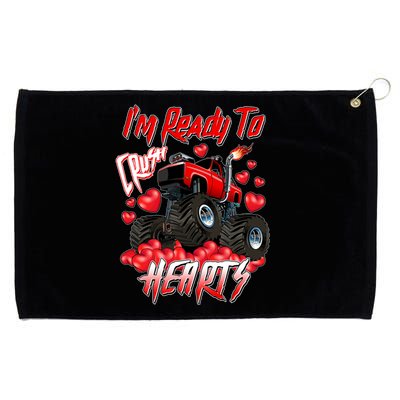 I'm Ready To Crush Hearts Monster Truck Valentine's Day Grommeted Golf Towel