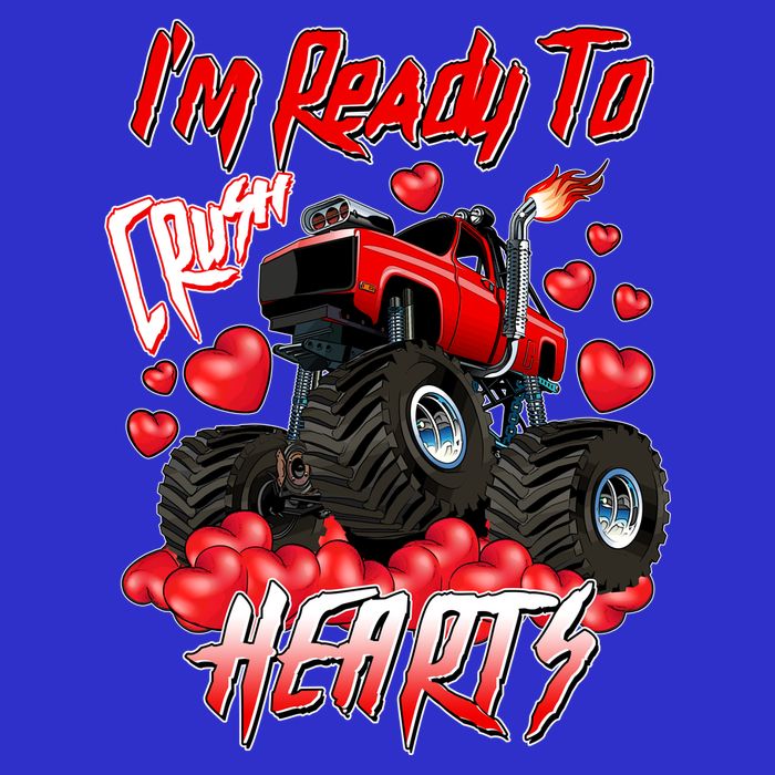 I'm Ready To Crush Hearts Monster Truck Valentine's Day T-Shirt