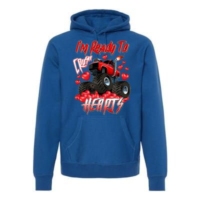 I'm Ready To Crush Hearts Monster Truck Valentine's Day Premium Hoodie