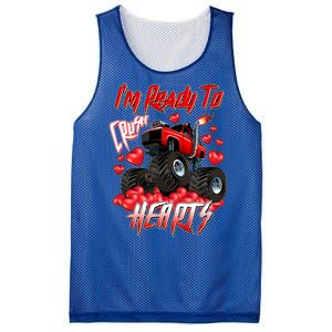 I'm Ready To Crush Hearts Monster Truck Valentine's Day Mesh Reversible Basketball Jersey Tank