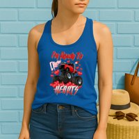 I'm Ready To Crush Hearts Monster Truck Valentine's Day Womens Tank Top