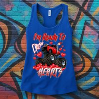 I'm Ready To Crush Hearts Monster Truck Valentine's Day Womens Tank Top