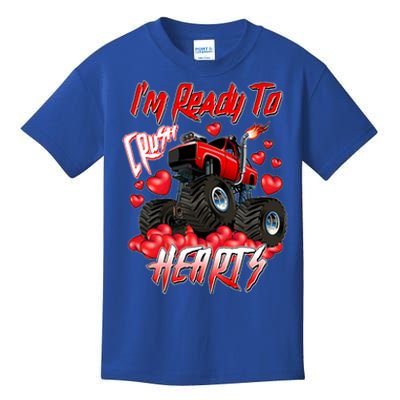 I'm Ready To Crush Hearts Monster Truck Valentine's Day Kids T-Shirt