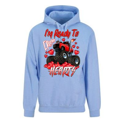 I'm Ready To Crush Hearts Monster Truck Valentine's Day Unisex Surf Hoodie