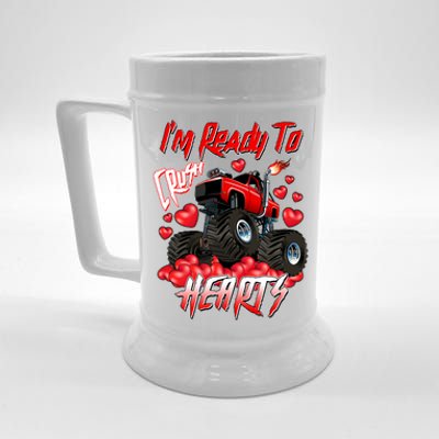 I'm Ready To Crush Hearts Monster Truck Valentine's Day Beer Stein