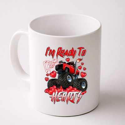 I'm Ready To Crush Hearts Monster Truck Valentine's Day Coffee Mug