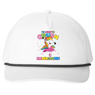 I'm Ready To Crush Kindergarten Cute Unicorn Snapback Five-Panel Rope Hat