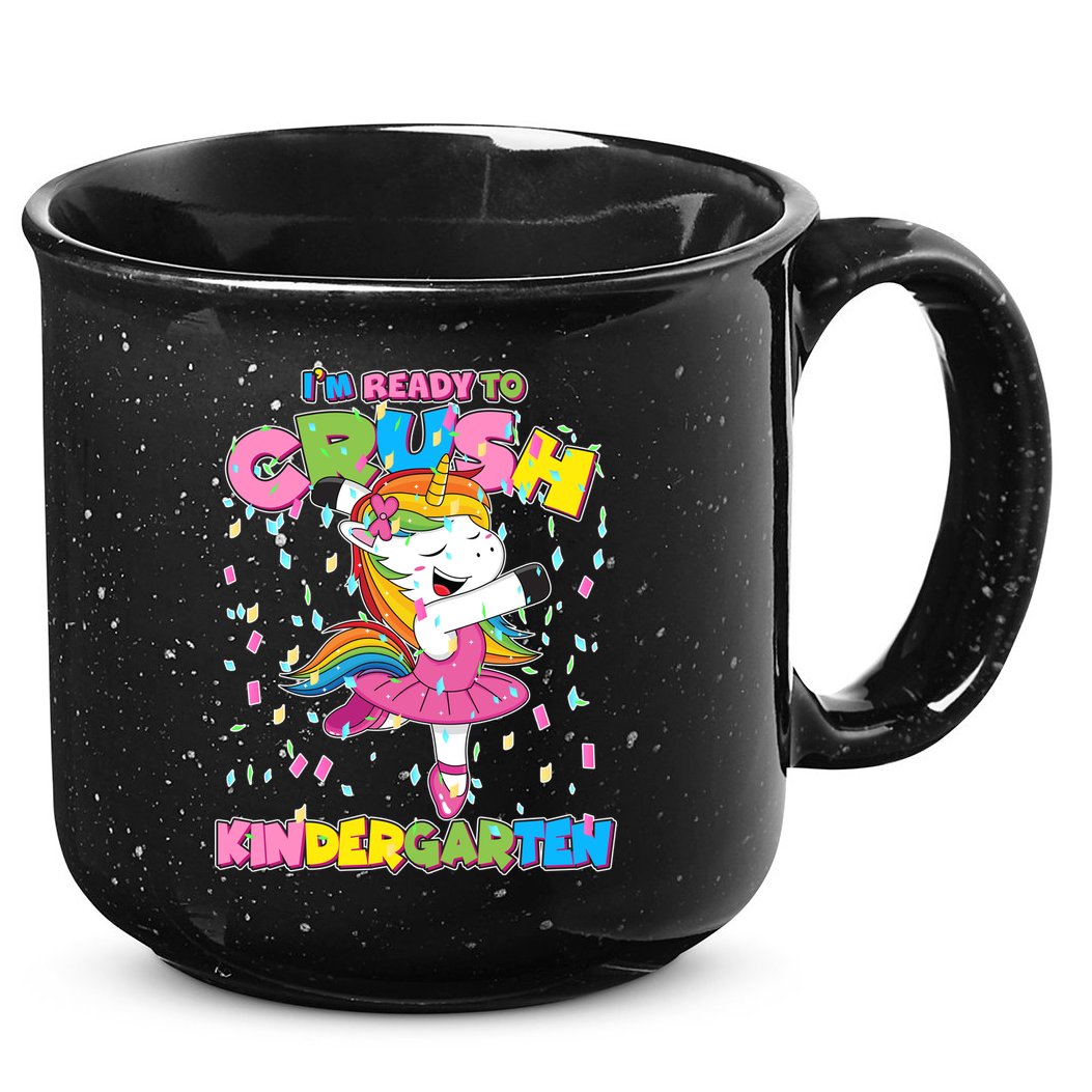 I'm Ready To Crush Kindergarten Cute Unicorn 15oz Campfire Ceramic Mug