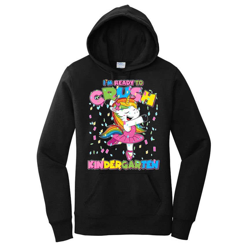 I'm Ready To Crush Kindergarten Cute Unicorn Women's Pullover Hoodie