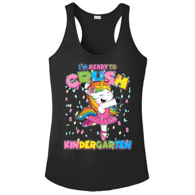 I'm Ready To Crush Kindergarten Cute Unicorn Ladies PosiCharge Competitor Racerback Tank