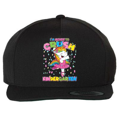 I'm Ready To Crush Kindergarten Cute Unicorn Wool Snapback Cap