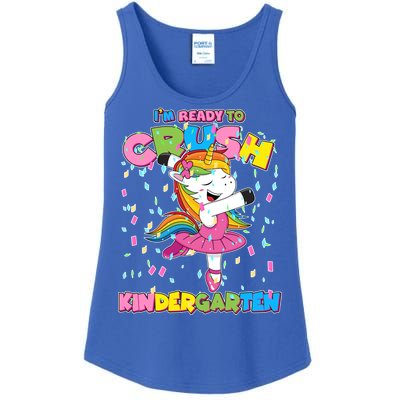 I'm Ready To Crush Kindergarten Cute Unicorn Ladies Essential Tank