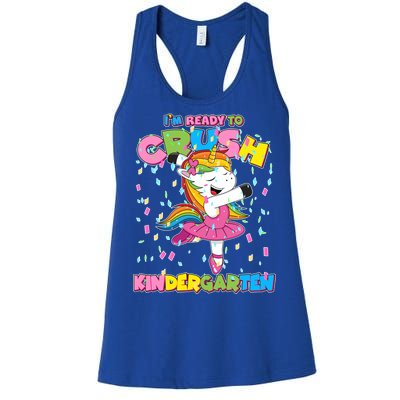 I'm Ready To Crush Kindergarten Cute Unicorn Women's Racerback Tank