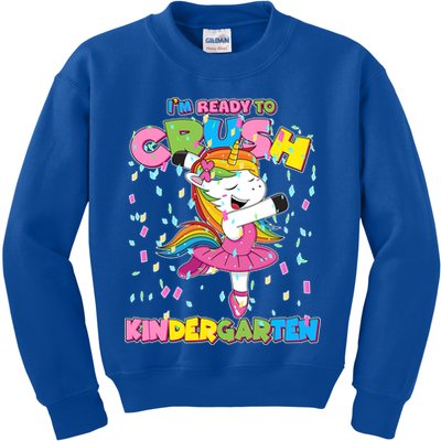 I'm Ready To Crush Kindergarten Cute Unicorn Kids Sweatshirt