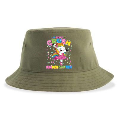 I'm Ready To Crush Kindergarten Cute Unicorn Sustainable Bucket Hat