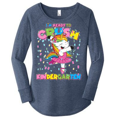 I'm Ready To Crush Kindergarten Cute Unicorn Women's Perfect Tri Tunic Long Sleeve Shirt