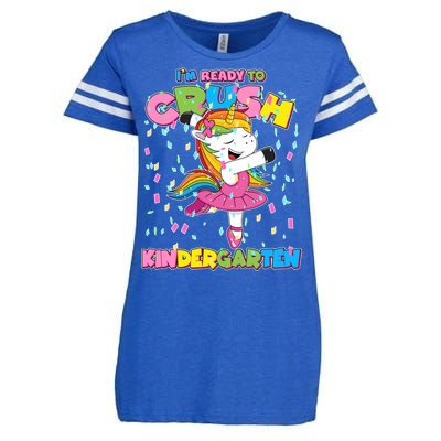 I'm Ready To Crush Kindergarten Cute Unicorn Enza Ladies Jersey Football T-Shirt