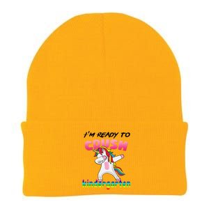 I'm Ready To Crush Kindergarten Cute Unicorn Dab Knit Cap Winter Beanie