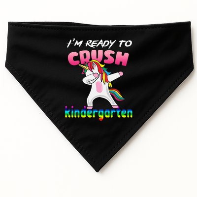 I'm Ready To Crush Kindergarten Cute Unicorn Dab USA-Made Doggie Bandana