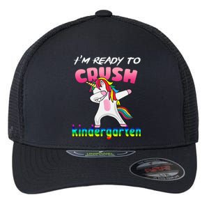 I'm Ready To Crush Kindergarten Cute Unicorn Dab Flexfit Unipanel Trucker Cap