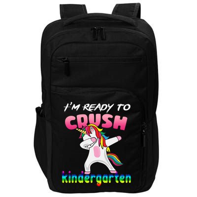 I'm Ready To Crush Kindergarten Cute Unicorn Dab Impact Tech Backpack